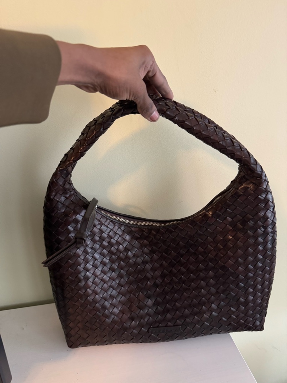 Willow hobo bag- Loeffler Randall: Woven Hobo Bag - Dark Brown Leather - Picture 3 of 6